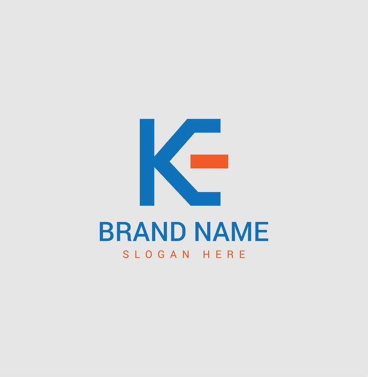 Vector logotipo de letras ke creativas y simples