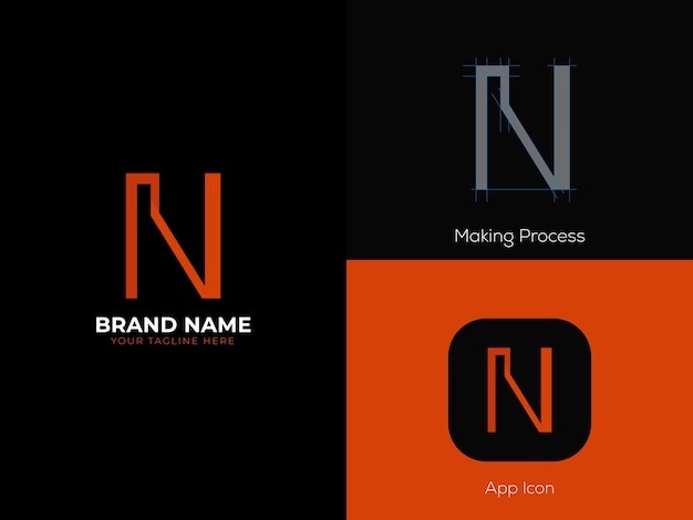 El logotipo de las letras mínimas empresariales