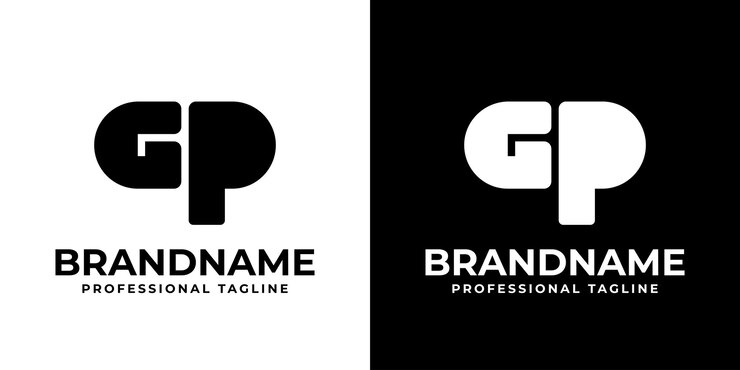 Vector el logotipo de las letras monograma de gp
