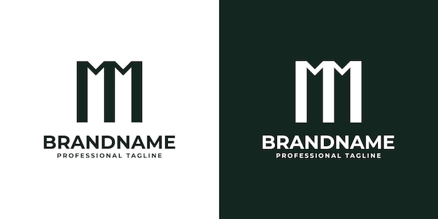El logotipo de las letras monograma MM es adecuado para cualquier empresa con las iniciales MM