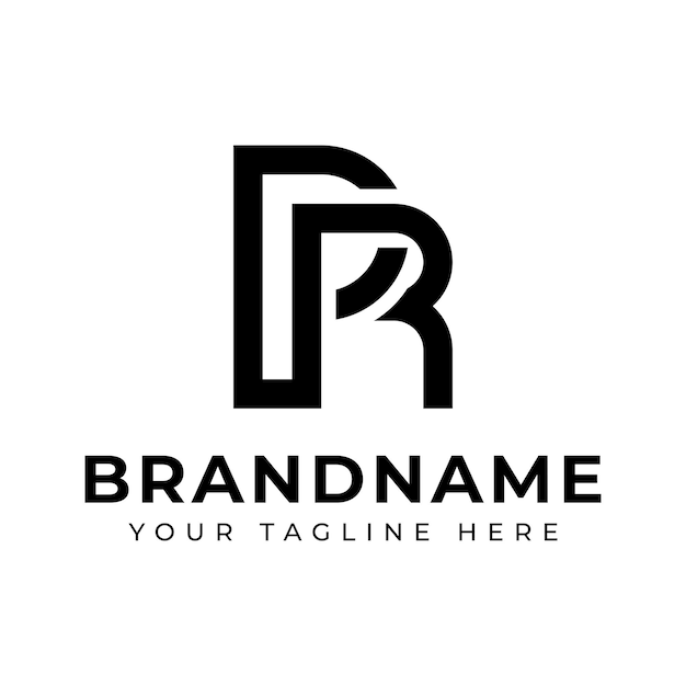 El logotipo de las letras PR Monogram es adecuado para cualquier empresa con las iniciales PR o RP