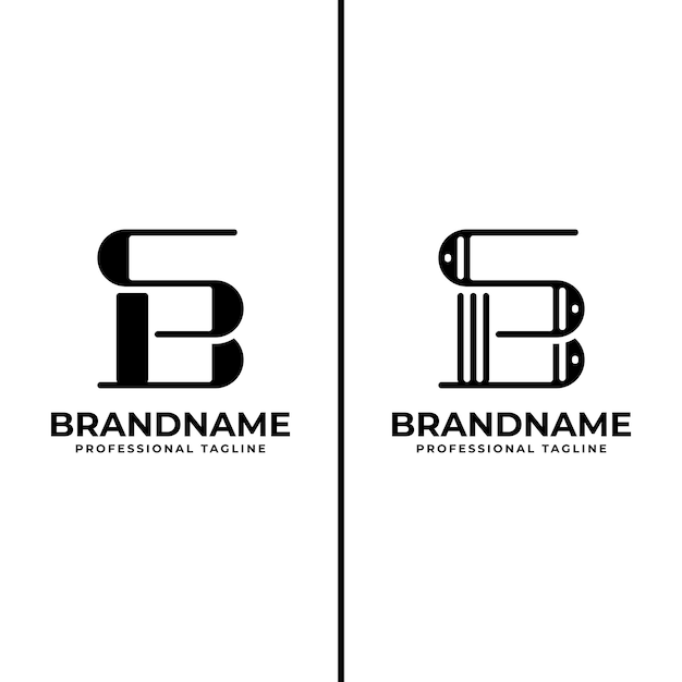 El logotipo de las letras SB Monogram es adecuado para cualquier empresa con las iniciales SB o BS