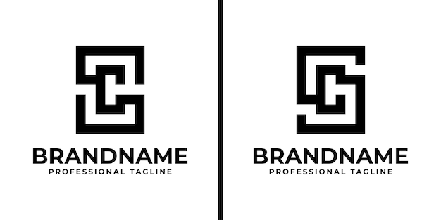 El logotipo de las letras SC Monogram es adecuado para cualquier empresa con las iniciales CS o SC