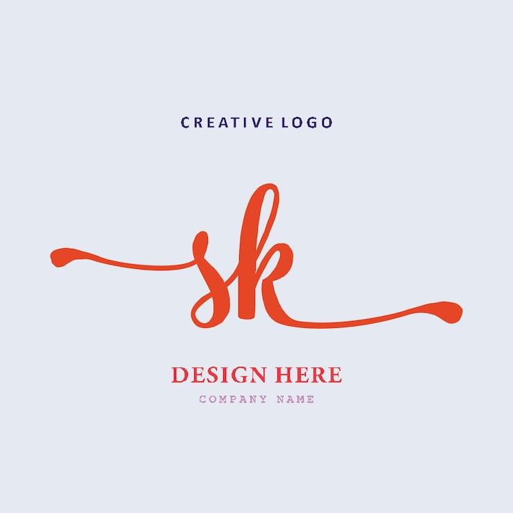 Vector el logotipo de letras sk es simple, fácil de entender y autoritario