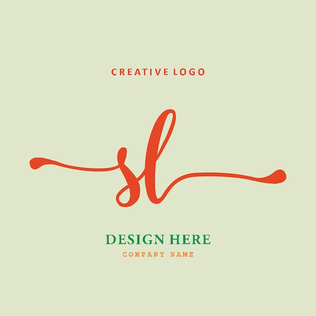 El logotipo de letras SL es simple, fácil de entender y autoritario.