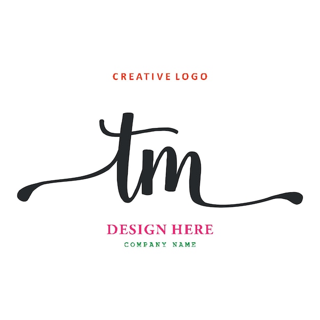 El logotipo de letras TM es simple, fácil de entender y autorizado