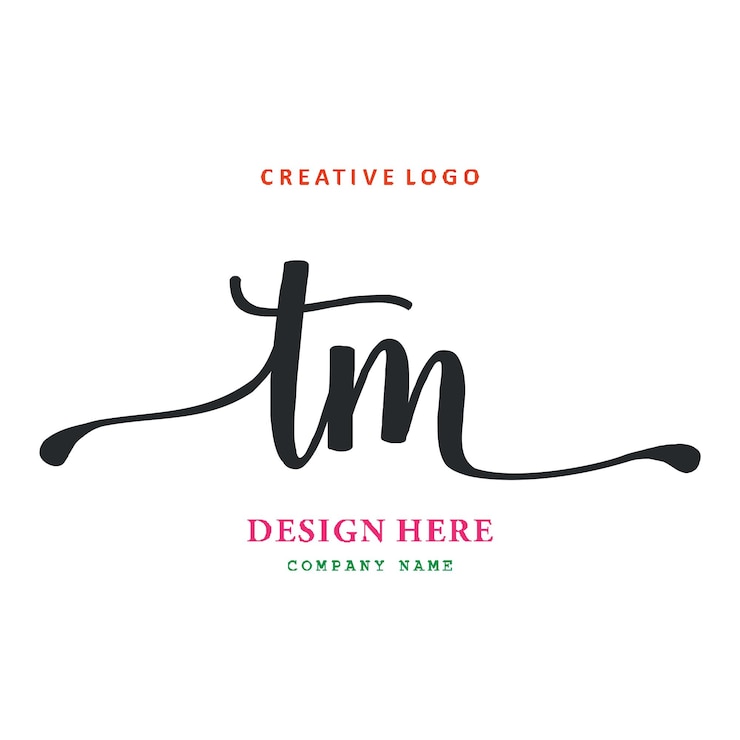 Vector el logotipo de letras tm es simple, fácil de entender y autorizado