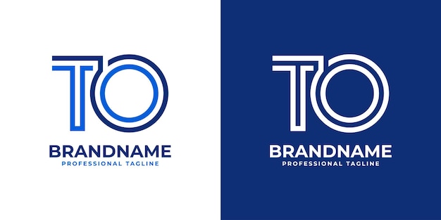 El logotipo de las letras TO Line Monogram es adecuado para los negocios con las iniciales TO o OT
