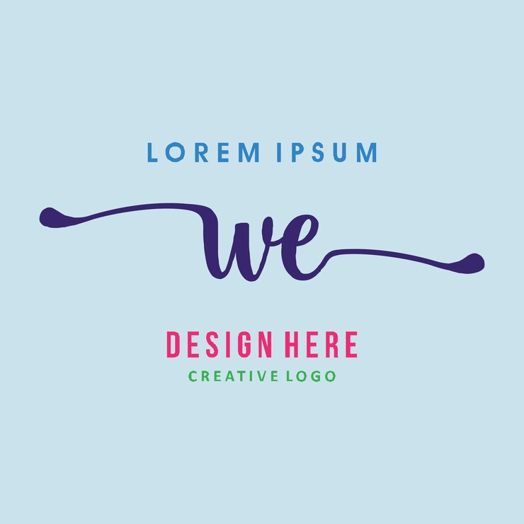 Vector el logotipo de letras we es simple, fácil de entender y autorizado