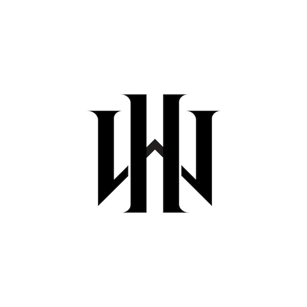 Vector logotipo de letras wh