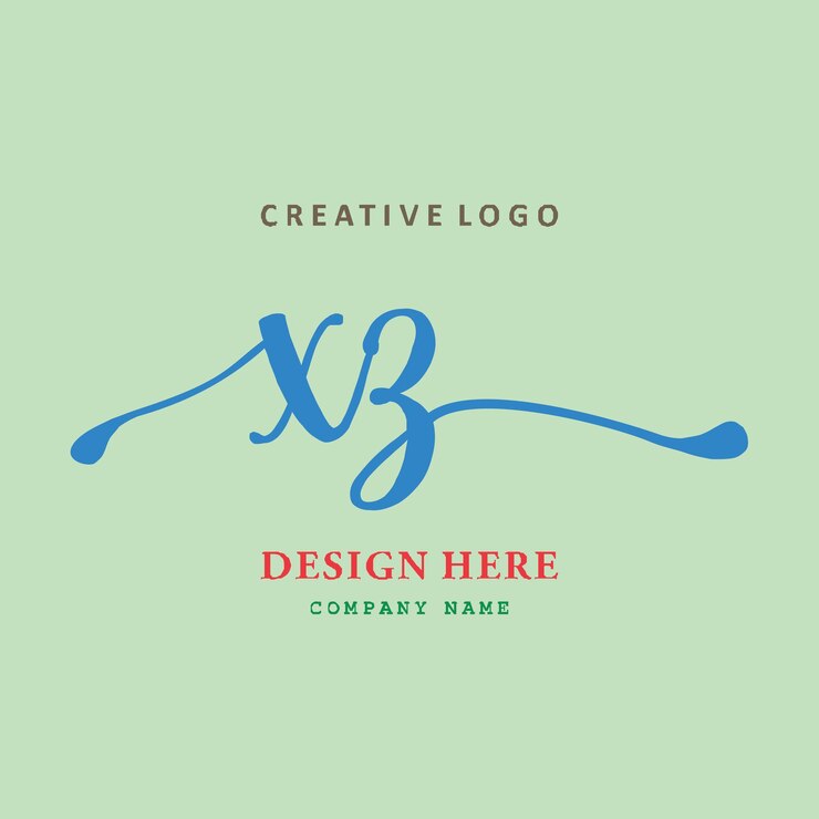 Vector el logotipo de letras xz es simple, fácil de entender y autoritario