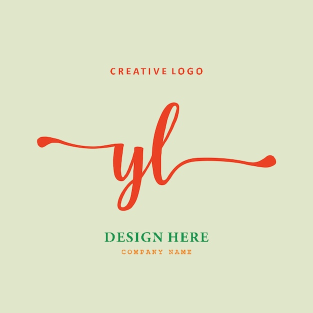 El logotipo de letras YL es simple, fácil de entender y autoritario.