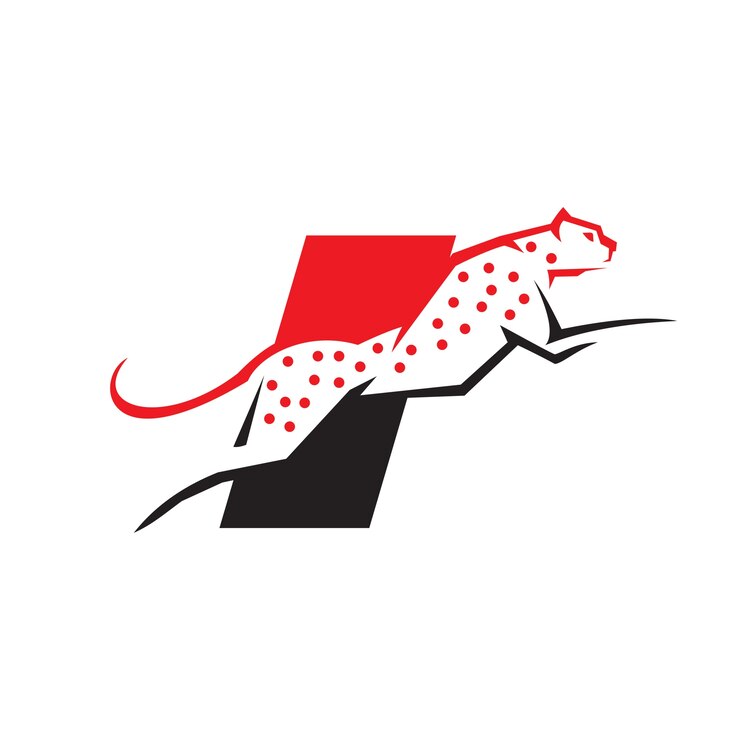Vector logotipo de letter i cheetah