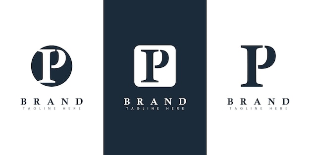 Logotipo de Letter IP moderno y simple adecuado para cualquier negocio con iniciales IP o PI
