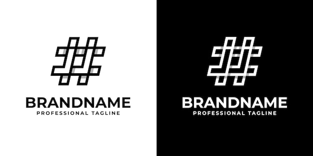 Logotipo de Letter JJ Hashtag adecuado para cualquier negocio con inicial JJ