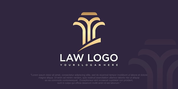 Logotipo de la ley Símbolos de la ley de la justicia despacho de abogados bufete de abogados servicios de abogados plantillas de diseño de logotipos de lujo