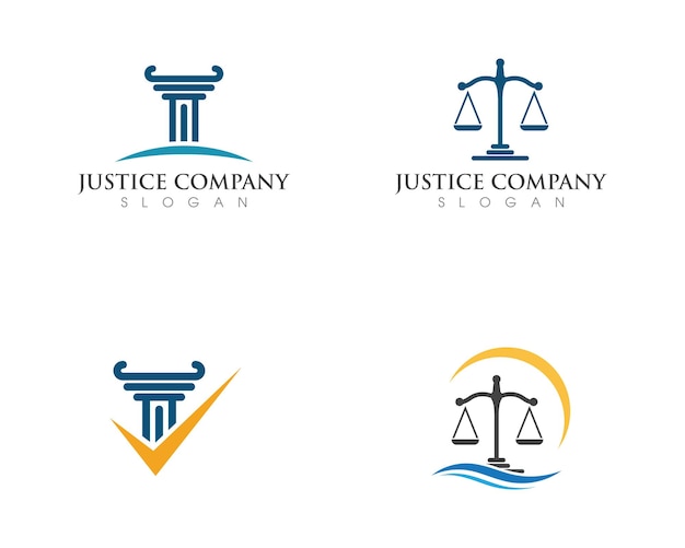 Logotipo de la ley Vector de la justicia