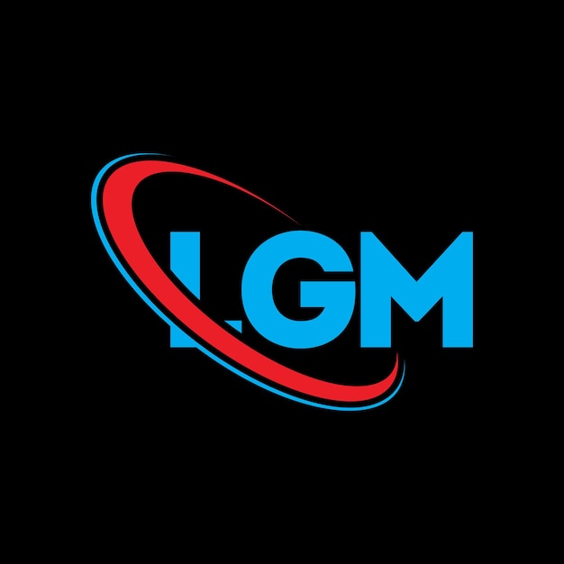 Logotipo de LGM: Diseño de logotipo de letra LGM: Iniciales: Logotipo LGM vinculado con círculo y monograma en mayúscula Logotipo LG M: tipografía para negocios tecnológicos y marca inmobiliaria