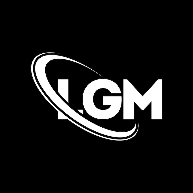 Logotipo de LGM: Diseño de logotipo de letra LGM: Iniciales: Logotipo LGM vinculado con círculo y monograma en mayúscula Logotipo LG M: tipografía para negocios tecnológicos y marca inmobiliaria