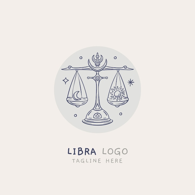 Vector logotipo de libra de diseño plano dibujado a mano