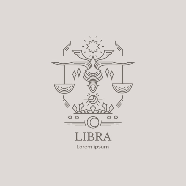Logotipo de libra de diseño plano dibujado a mano