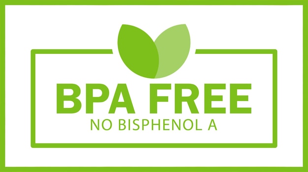 Logotipo libre de bpa sin bisfenol a 100 por ciento