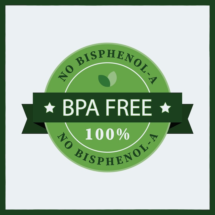 Vector logotipo libre de bpa no bisfenol a 100 icono de vector plano para plástico no tóxico