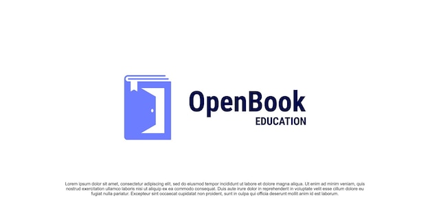logotipo del libro abierto diseños de logotipo del campus académico de la universidad