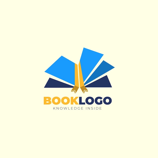 Logotipo de libro abierto de grado educativo