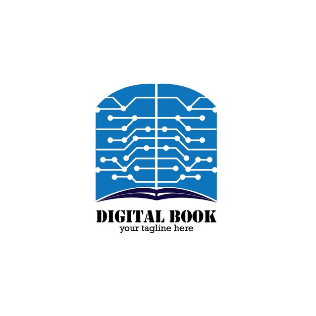 Logotipo de libro minimalista y moderno para temas de educación y organización. También es ideal para logotipos de empresas, marcas para etiquetas de íconos, etc.