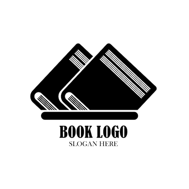 Vector logotipo de libro minimalista y moderno para temas de educación y organización. también es ideal para logotipos de empresas, marcas para etiquetas de íconos, etc.