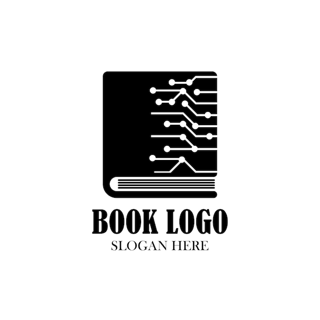 Logotipo de libro minimalista y moderno para temas de educación y organización. También es ideal para logotipos de empresas, marcas para etiquetas de íconos, etc.