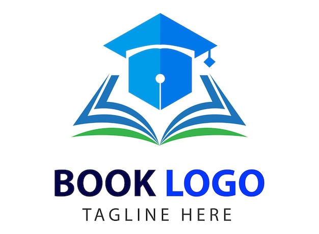 Logotipo del libro de objetos de la escuela web, diseño vectorial