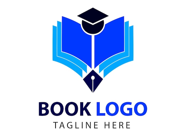 Logotipo del libro de objetos de la escuela web, diseño vectorial