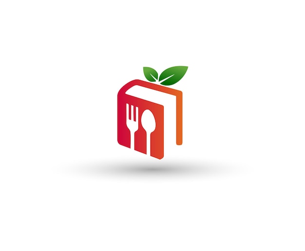 Logotipo de libro de recetas frescas