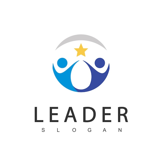 Logotipo de liderazgo adecuado para la educación deportiva y el logotipo de la empresa de recursos humanos
