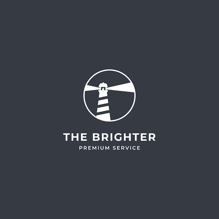 Vector logotipo de lighthouse tower island