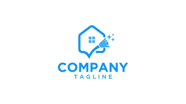 Logotipo de limpieza del hogar