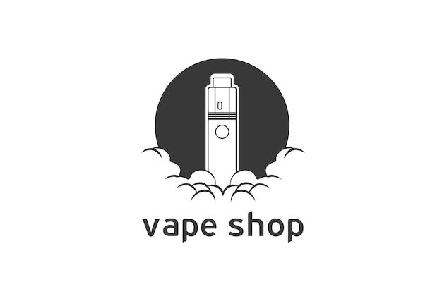 Vector logotipo limpio de la tienda de vape