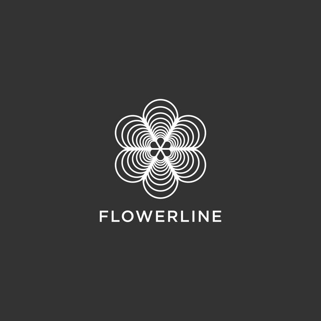 Logotipo de la línea de flores