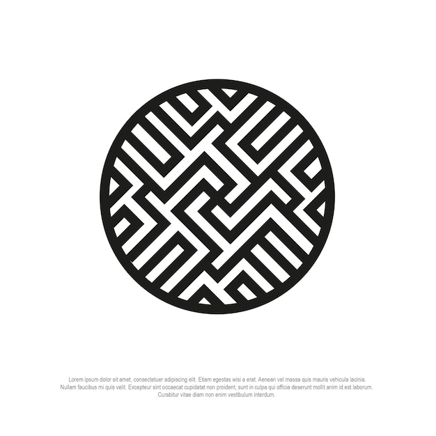 Logotipo de línea en forma de círculo