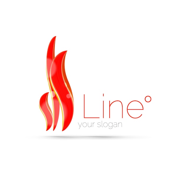 Logotipo de línea de onda abstracta