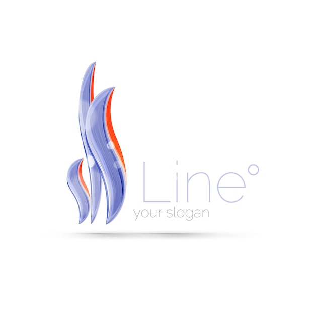 Logotipo de línea de onda abstracta