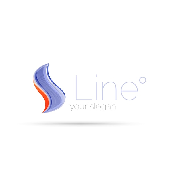 Logotipo de línea de onda abstracta