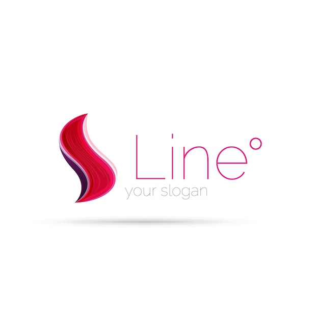 Logotipo de línea de onda abstracta
