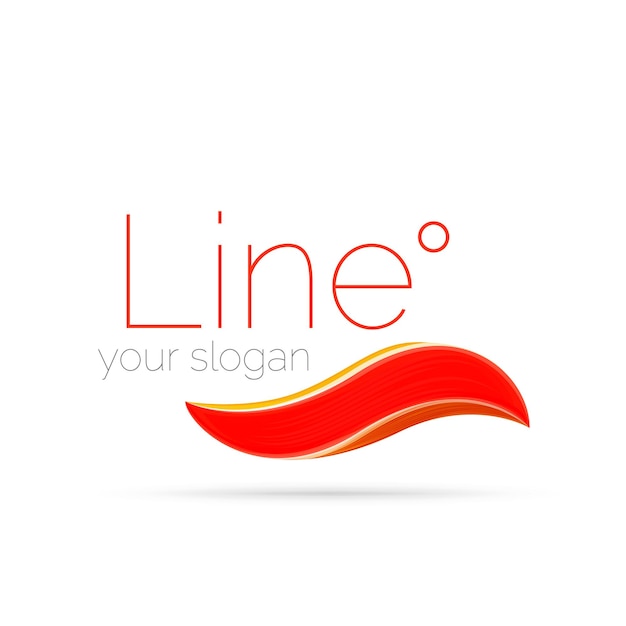 Logotipo de línea de onda abstracta
