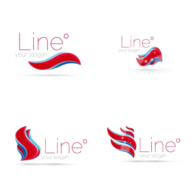 Logotipo de línea de onda abstracta