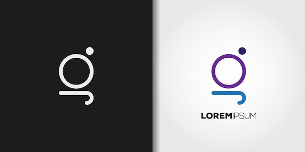 logotipo de línea simple g