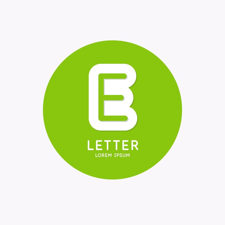 Vector logotipo lineal moderno y firmar la letra e.