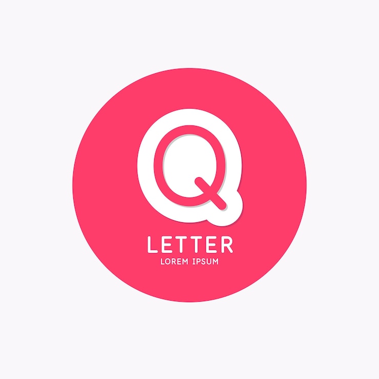 Vector logotipo lineal moderno y firmar la letra q.